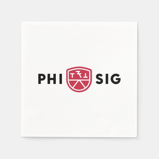 Phi Sigma Kappa-Logo Serviette (Vorderseite)