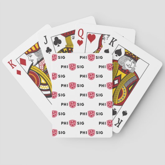 Phi Sigma Kappa-Logo Spielkarten (Rückseite)