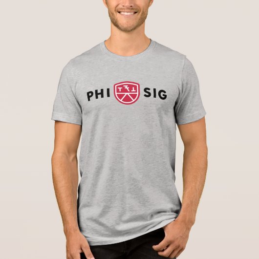 Phi Sigma Kappa-Logo Tri-Blend Shirt (Vorderseite)