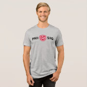 Phi Sigma Kappa-Logo Tri-Blend Shirt (Vorderseite voll)