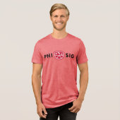Phi Sigma Kappa-Logo Tri-Blend Shirt (Vorderseite voll)
