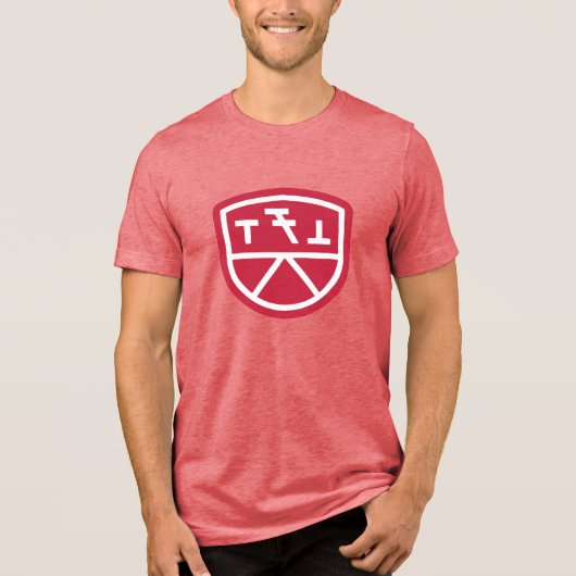 Phi Sigma Kappa Schild 5 Tri-Blend Shirt (Vorderseite)