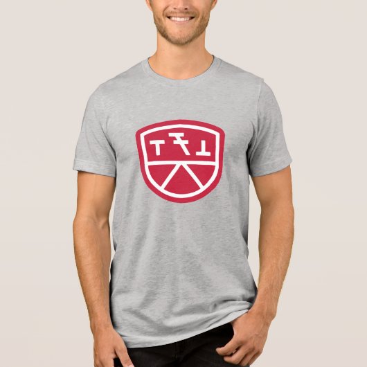 Phi Sigma Kappa Schild 7 Tri-Blend Shirt (Vorderseite)