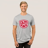 Phi Sigma Kappa Schild 7 Tri-Blend Shirt (Vorderseite voll)