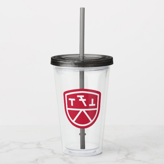 Phi Sigma Kappa Schild Acryltrinkbecher (Vorderseite)