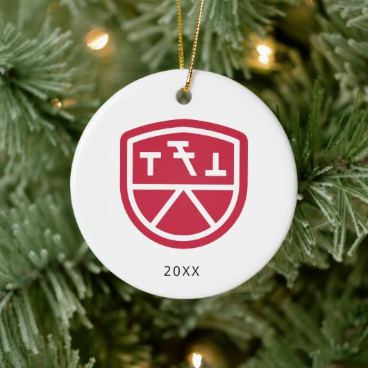 Phi Sigma Kappa Schild Keramik Ornament (Baum)
