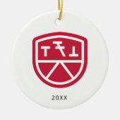Phi Sigma Kappa Schild Keramik Ornament (Vorne)