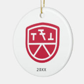 Phi Sigma Kappa Schild Keramik Ornament (Links)