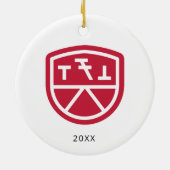 Phi Sigma Kappa Schild Keramik Ornament (Hinten)