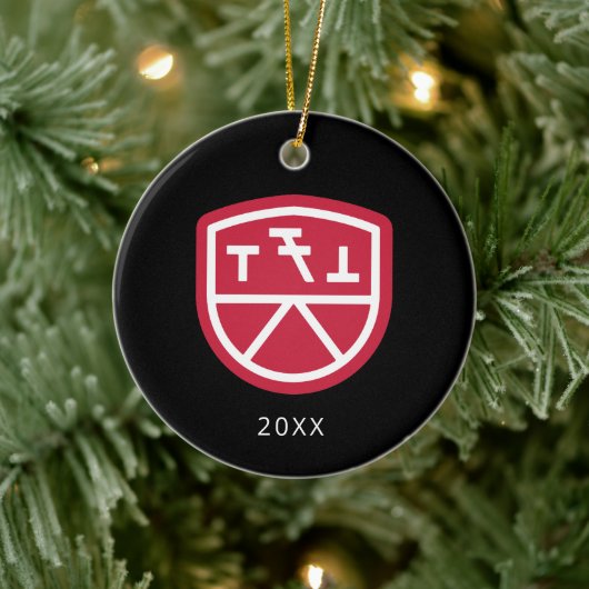 Phi Sigma Kappa Schild Keramik Ornament (Baum)
