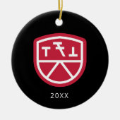 Phi Sigma Kappa Schild Keramik Ornament (Vorne)