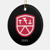 Phi Sigma Kappa Schild Keramik Ornament (Links)
