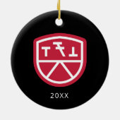 Phi Sigma Kappa Schild Keramik Ornament (Hinten)
