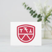Phi Sigma Kappa Schild Postkarte (Stehend Vorderseite)