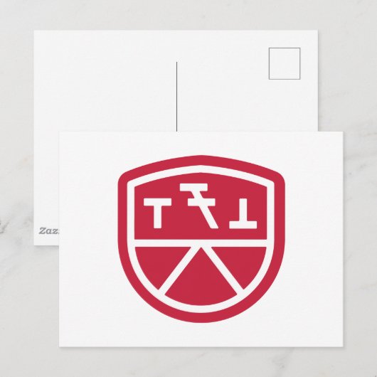 Phi Sigma Kappa Schild Postkarte (Vorne/Hinten)