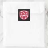 Phi Sigma Kappa Schild Quadratischer Aufkleber (Tasche)