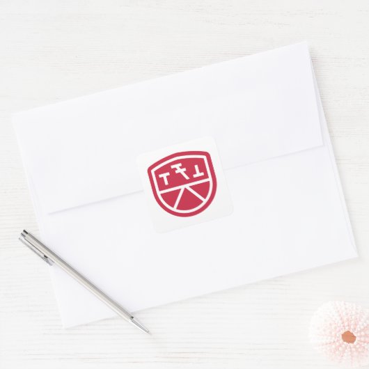 Phi Sigma Kappa Schild Quadratischer Aufkleber (Umschlag)