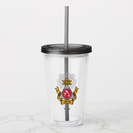 Phi Sigma Kappa-Wappen Acryltrinkbecher (Vorderseite)