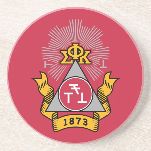 Phi Sigma Kappa-Wappen Getränkeuntersetzer (Vorne)