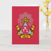Phi Sigma Kappa Wappen Karte (Gelbe Blume)