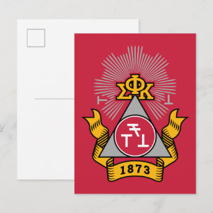Phi Sigma Kappa-Wappen Postkarte