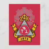 Phi Sigma Kappa-Wappen Postkarte (Vorderseite)