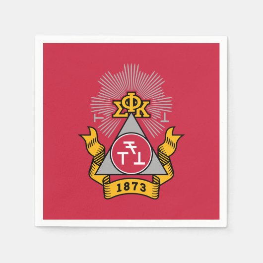 Phi Sigma Kappa Wappen Serviette (Vorderseite)