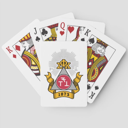 Phi Sigma Kappa Wappen Spielkarten (Rückseite)