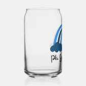 Phi Sigma Sigma Blau Monochrom Regenbogen Dosenglas (Links)