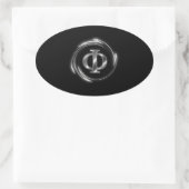 Phi-Symbol Ovaler Aufkleber (Tasche)