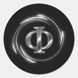Phi-Symbol Runder Aufkleber