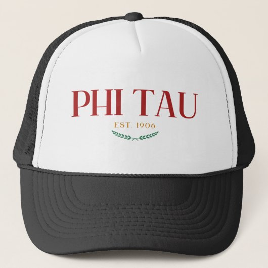 Phi Tau Trucker Hat – Washington State Greek Truckerkappe (Vorderseite)