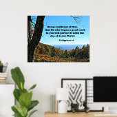 Phil. 1:6 Ich bin davon überzeugt, dass er, der.. Poster (Heimbüro)