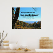 Phil. 1:6 Ich bin davon überzeugt, dass er, der.. Poster (Küche)