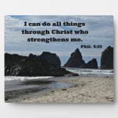 Phil. 4:13 Ich kann alles durch Christus tun... Fotoplatte (Vorderseite)
