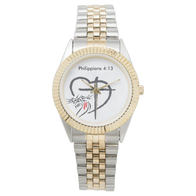 Phil 4:13 Männerwache Armbanduhr (Vorderseite)