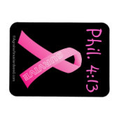 Phil 4:13 Überlebt rosa Band Magnet (Horizontal)