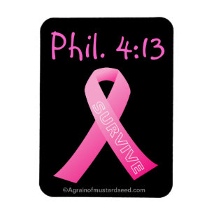 Phil 4:13 Überlebt rosa Band Magnet