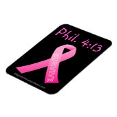 Phil 4:13 Überlebt rosa Band Magnet (Linke Seite)