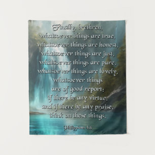Phil 4:8 sm Tapestry Wandteppich