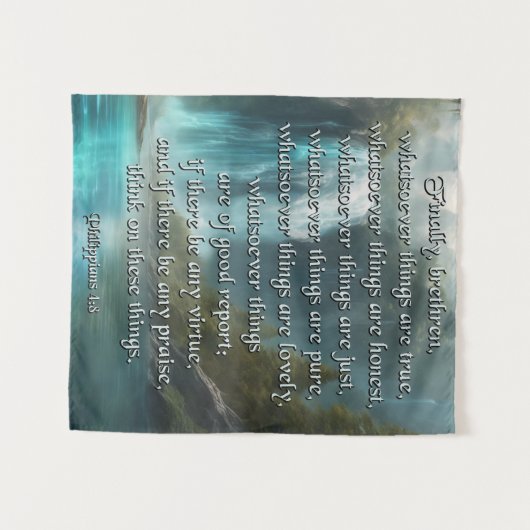 Phil 4:8 sm Tapestry Wandteppich (Vorderseite (Horizontal))