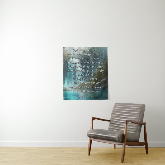 Phil 4:8 sm Tapestry Wandteppich (Beispiel)