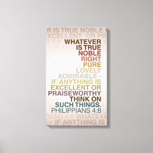Phil-4:8 wickelte Leinwand 16x24 ein