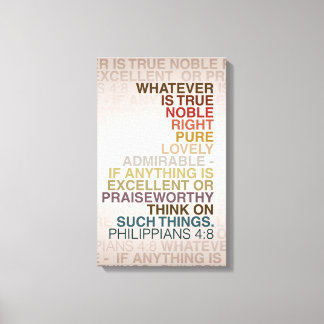 Phil 4:8 Wrapped Canvas 16x24 Leinwanddruck