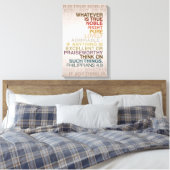 Phil 4:8 Wrapped Canvas 16x24 Leinwanddruck (Insitu (Schlafzimmer))