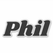 Phil Aufkleber (Vorderseite)