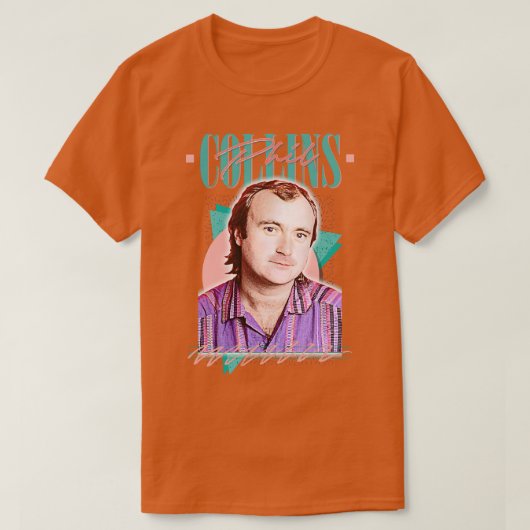 Phil Collins Retro 80er Ästhetische Fan Design Tas T-Shirt (Design vorne)