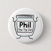 Phil der Spitze-Glas-Knopf Button (Vorderseite)