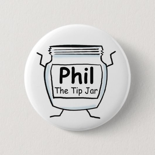 Phil der Spitze-Glas-Knopf Button (Vorderseite)