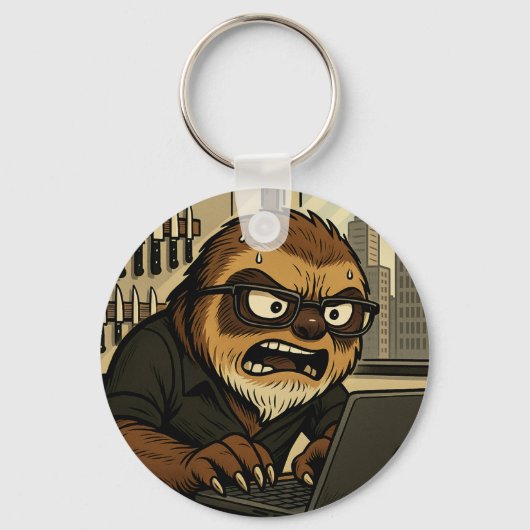 Phil Elmore Agitated Sloth Keychain Schlüsselanhänger (Vorderseite)